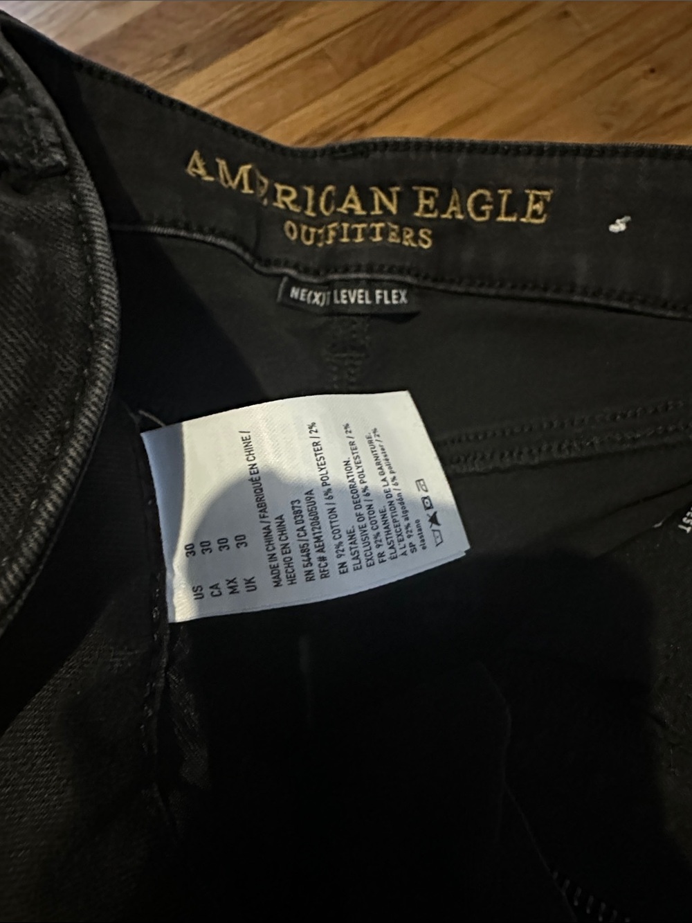 American Eagle Outfitters Black Distressed Men’s Jean Shorts30 - Picture 3 of 3